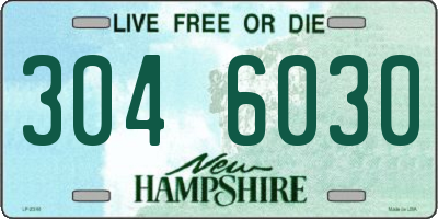 NH license plate 3046030