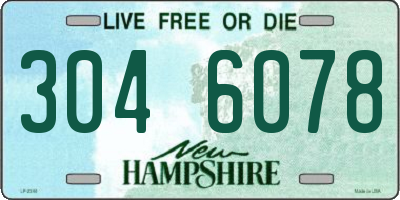 NH license plate 3046078