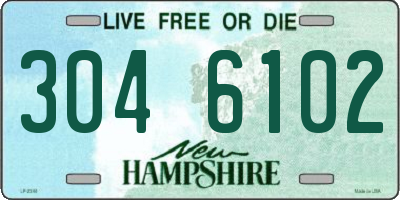NH license plate 3046102