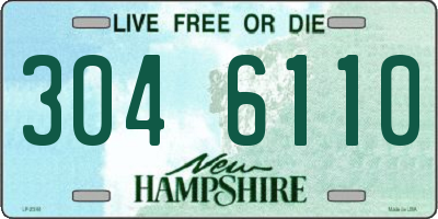 NH license plate 3046110