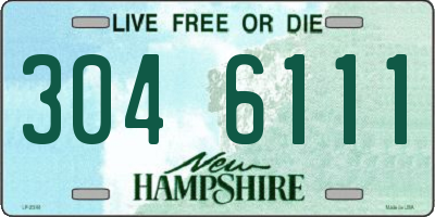 NH license plate 3046111