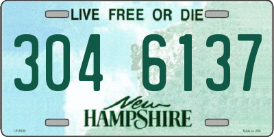 NH license plate 3046137