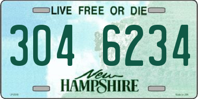 NH license plate 3046234