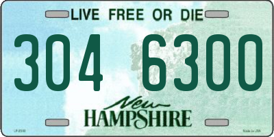 NH license plate 3046300