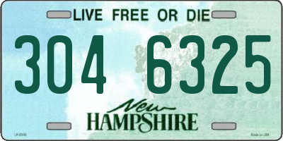 NH license plate 3046325