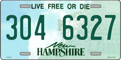 NH license plate 3046327