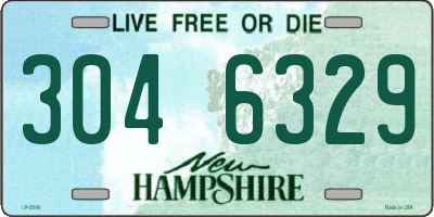 NH license plate 3046329