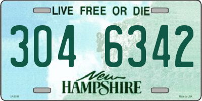 NH license plate 3046342
