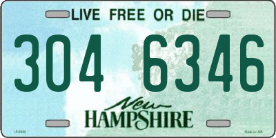 NH license plate 3046346
