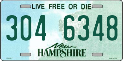 NH license plate 3046348