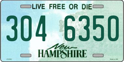 NH license plate 3046350