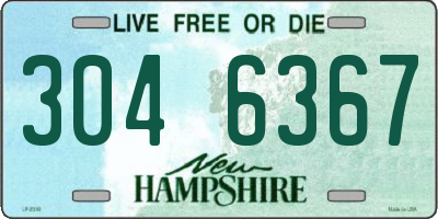 NH license plate 3046367