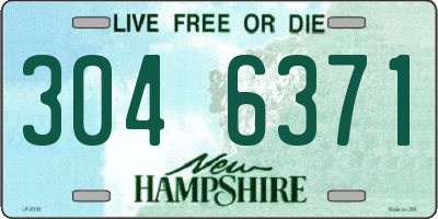 NH license plate 3046371