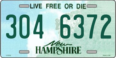 NH license plate 3046372