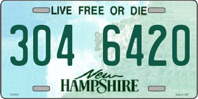 NH license plate 3046420