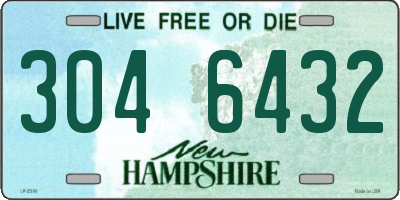 NH license plate 3046432