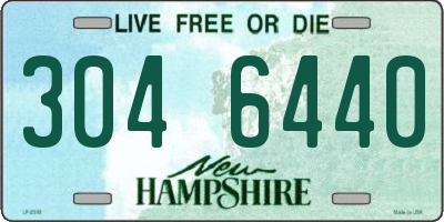 NH license plate 3046440