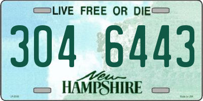 NH license plate 3046443