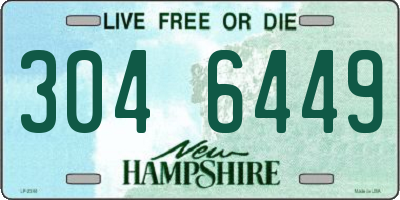 NH license plate 3046449
