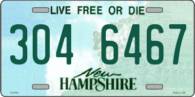 NH license plate 3046467