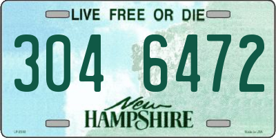 NH license plate 3046472