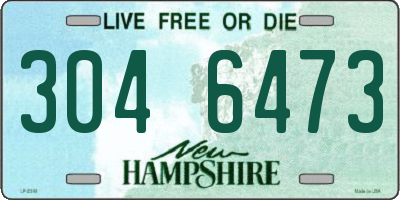 NH license plate 3046473