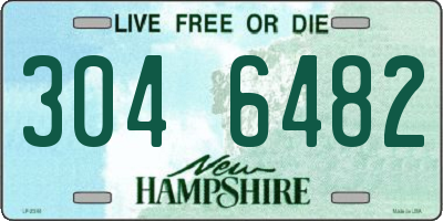 NH license plate 3046482