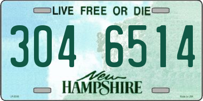 NH license plate 3046514