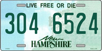 NH license plate 3046524
