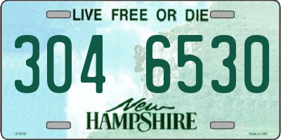 NH license plate 3046530