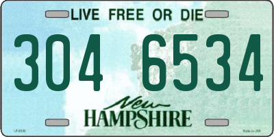 NH license plate 3046534