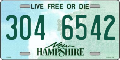 NH license plate 3046542