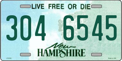 NH license plate 3046545