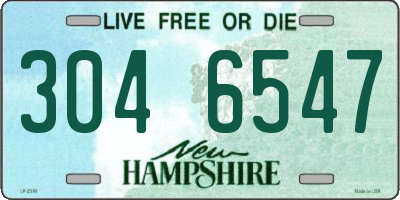 NH license plate 3046547