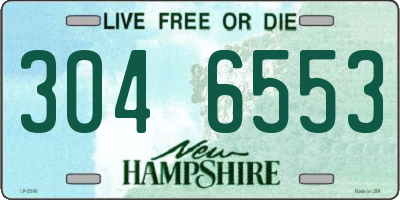 NH license plate 3046553