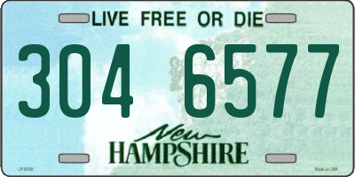 NH license plate 3046577