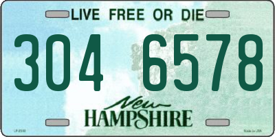 NH license plate 3046578
