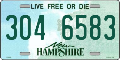 NH license plate 3046583