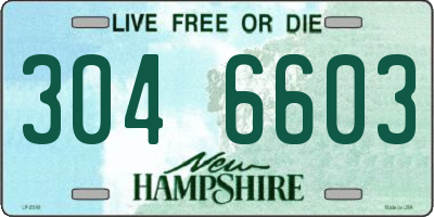 NH license plate 3046603