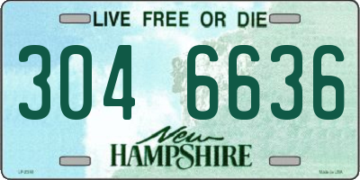 NH license plate 3046636