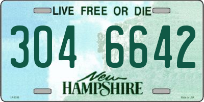 NH license plate 3046642