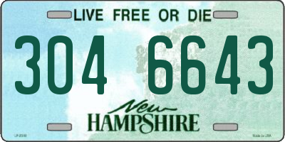 NH license plate 3046643