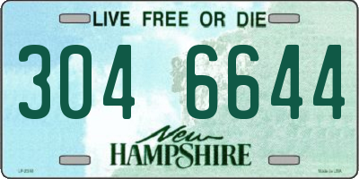 NH license plate 3046644