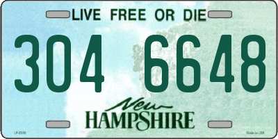 NH license plate 3046648