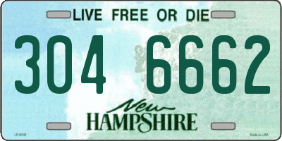 NH license plate 3046662
