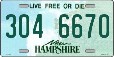 NH license plate 3046670