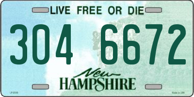 NH license plate 3046672