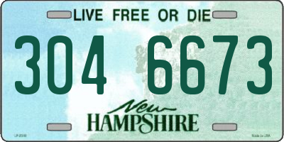 NH license plate 3046673