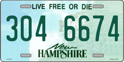 NH license plate 3046674