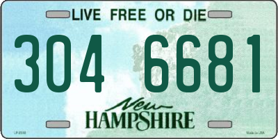 NH license plate 3046681